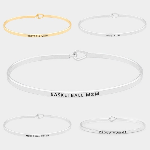 Bracelets bangles thin dainty inspirtional message - Picture 3 of 3